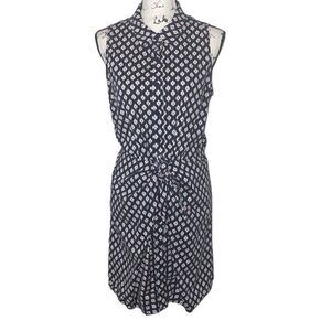 Michael Michael Kors front tie geometric‎ print shirt dress, Size 12